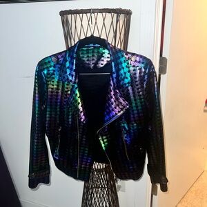 Multicolor Metallic Women's Jacket